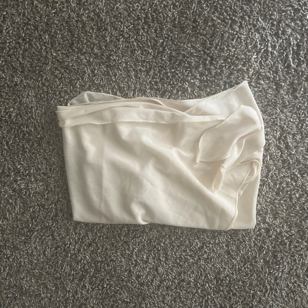 Cream swim cover up